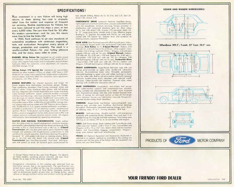 1963 Ford Falcon Brochure Page 11
